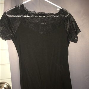 Black lace t shirt